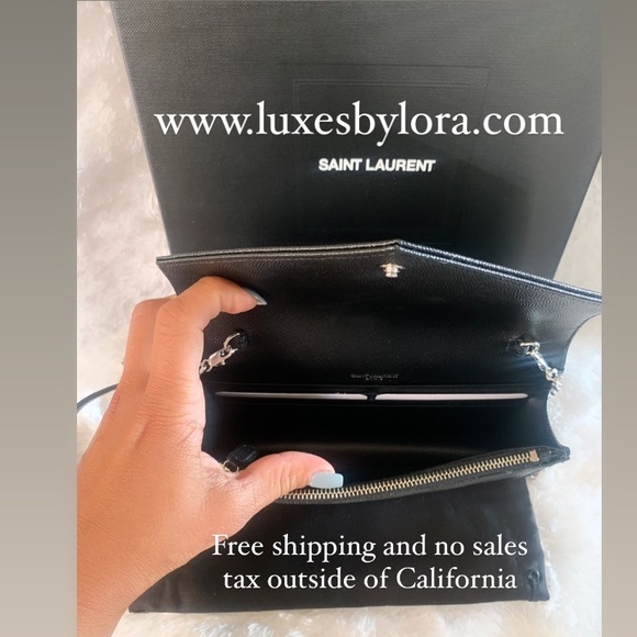 ❌SOLD❌SAINT LAURENT ENVELOPE CHAIN WALLET LEATHER - Picture 4 of 13